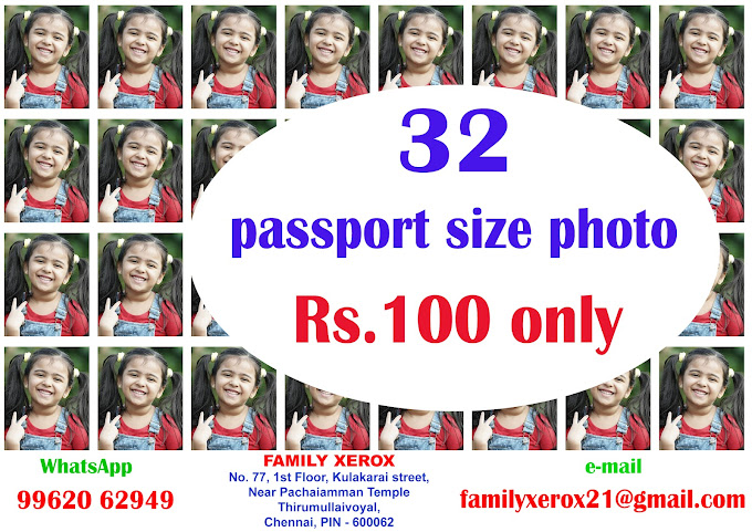Passport Size Photo 32 pcs High Quality